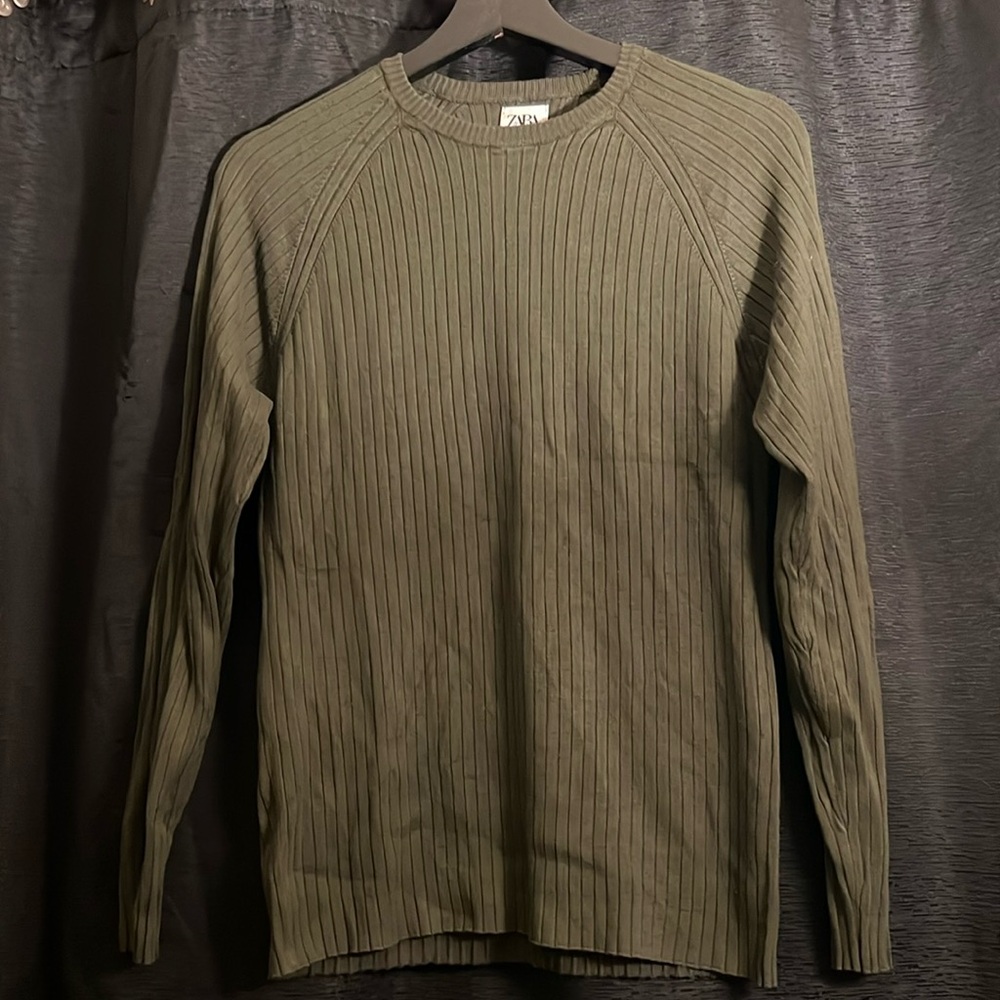 Long sleeve shirt Green form Zara